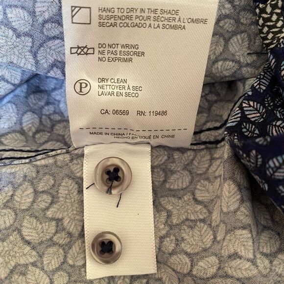 NWT Heritage by Report Collection Floral Printed Button-Down Shirt Men's XL Blue - Picture 14 of 15